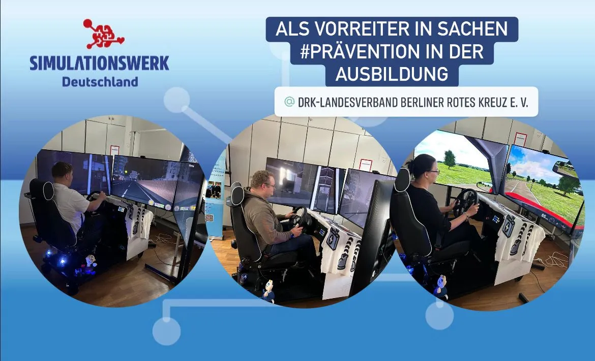 Fahrsimulator des Simulationswerk Deutschland wird für den Transport vorbereitet und in ein Einsatzfahrzeug verladen; unterwegs zum DRK-Landesverband Berlin.